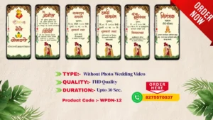 WPDN 12 | Marathi Wedding Invitation Video Card | मराठी व्हिडिओ लग्नपत्रिका